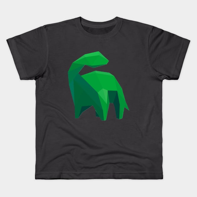 MINIMALIST LOW POLY DINOSAUR Kids T-Shirt by itsyaboifabian